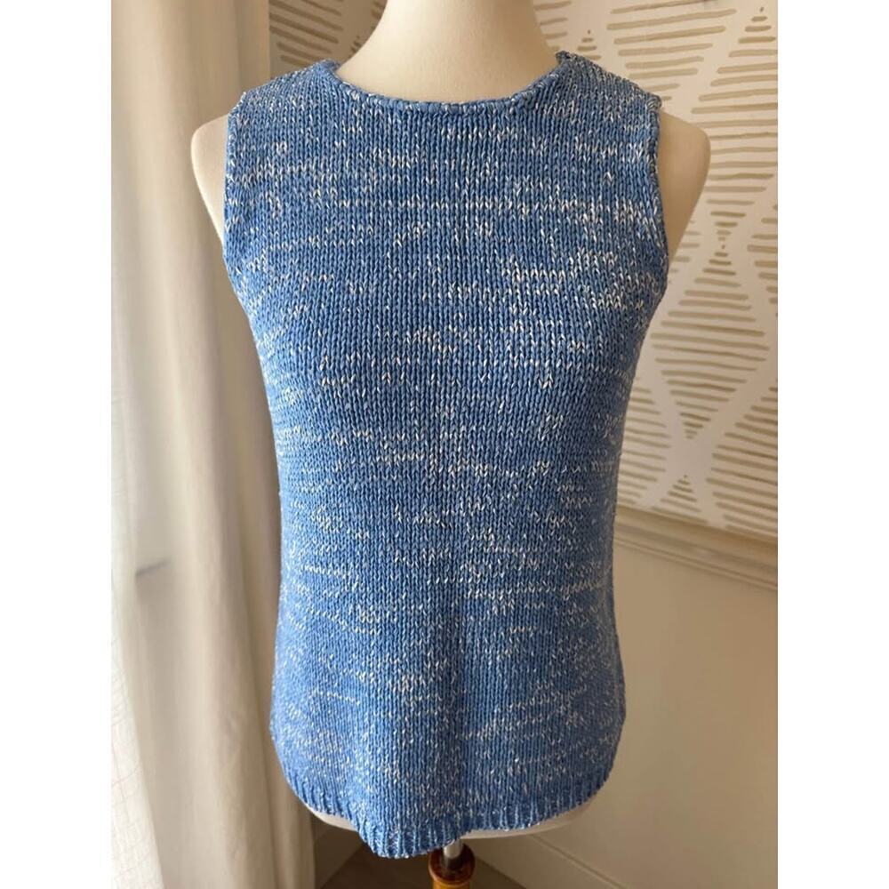 Linden Hill Women’s Medium Blue Knit Tank Sweater Top